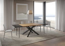Tavolo Allungabile 200/300x90 cm Versalux Rovere Scortecciato Gambe Antracite      