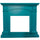 Cornice da Pavimento per Inserto Camino Elettrico 113,7x102,2x28,2 cm in MDF Sined Cetona Turchese