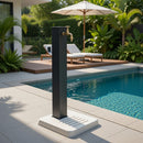 Fontana da Giardino con Base in Cemento 45x45x97 cm Antracite