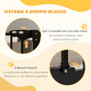 Cancelletto per Cani a 2 Estensioni con Larghezza Regolabile fino 100 cm e Chiusura Automatica Nero    