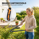 Set 2 Pezzi da Giardinaggio con Troncarami e Cesoie con Impugnatura Morbida e Blocco di Sicurezza in Acciaio Nero e Arancione      