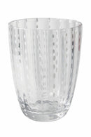 Set 6 Bicchieri per Acqua in Vetro con Pois e Superficie Ondulata 300 ml Villa d'Este Home Tivoli Kalahari