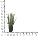 Aloe Artificiale con Vaso, 24 Foglie Altezza 70 cm Verde