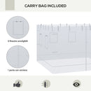 Pareti per Gazebo 3 Pezzi 300x195 cm in Rete di Nylon Bianco