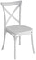 Sedia Impilabile da Giardino 47x55x90 cm in Polipropilene Bianca