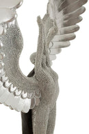 Statuetta Sparky 26x9x48 cm in Resina Argento e Nero      