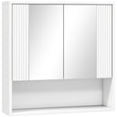 Armadietto da Bagno Parete 60x16x60 cm Mobiletto Ante Soft-Close e Ripiano Regolabile in MDF Bianco      