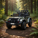 Macchina Elettrica per Bambini Fuoristrada Adventure 12V con Telecomando Mimetico