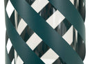 Lanterna Saturno Ottanio Twist Ø23x43 cm in Metallo e Vetro Verde acqua      