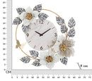 Orologio da Muro Flowers 64x8x64 cm in Ferro Multicolor      