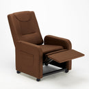 Poltrona Relax Reclinabile Manuale 62x71x100 cm in Tessuto Marrone