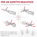 Albero di Natale Artificiale 225 cm 538 Rami Slim Salvaspazio Verde