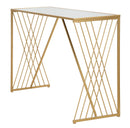 Console Easy 120x40x80 cm in Ferro e MDF e Specchio Oro      