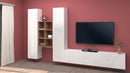 Parete Attrezzata Soggiorno 320x30x180 cm Maruska n°21 Bianco Lucido