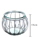 Vaso Porta Candela con Metallo 25 H 18 cm
