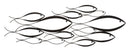 Pannello da Muro Fishy 100x1x35 cm in Ferro Multicolor      