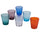 Set 6 Bicchieri Acqua Infinito Cancun in Vetro VdE Tivoli 1996 6 Colori Differenti