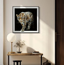 Dipinto su Tela Laccato Giaguaro con Cornice 82x4x82 cm in Pino e Tela e Plastica      