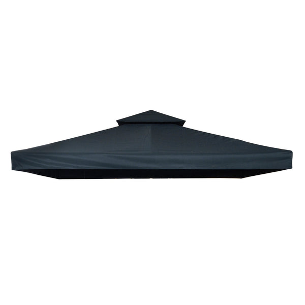 acquista Tetto di Ricambio per Gazebo 3x3m a 2 Livelli e Resistente ai Raggi UV Grigio Antracite
