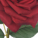Set 3 Rose Artificiali Aperta Altezza 79 cm Rosso