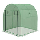 Serra a Tunnel per Orto con Porte Avvolgibili e Finestre 1,8x1,8x2m in Acciaio e PE Anti UV  Verde