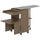 Mobile Asse da Stiro Pieghevole 154x55x87 cm con Porta Ferro e Indumenti con Vano Aperto Marrone