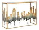 Console City 110x38,5x81 cm in Ferro e MDF e Vetro Multicolor      