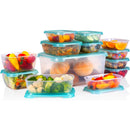 Set 13 Contenitori per Alimenti con Coperchio Ideale per Microonde e Congelatore in Plastica      