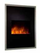 Camino Elettrico da Parete Effetto Fiamma 1800W CheminArte Empire State Nero