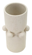 Vaso Ceramica Bubbles Ø16x28 cm in Ceramica Crema      