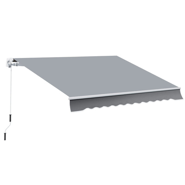 Tenda da Sole Avvolgibile a Parete 295x245 cm in Alluminio e Poliestere Grigio online