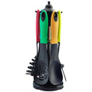 Set 6 Mestoli da Cucina per Uso Alimentare Resistenti al Calore con Supporto Multicolor