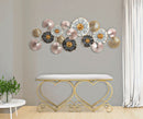 Panca Heart Crema 105x37,5x51,5 cm in Ferro e MDF e Spugna e Poliestere Oro e Rosa