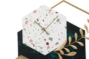 Orologio da Muro Hexagon 62x4,5x62 cm in Ferro e MDF Multicolor