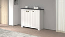 Scarpiera 3 Ante 114x42x100 cm Figo 3A Bianco Opaco/Report Grigio  
