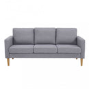 Divano 3 Posti Ramsey 180x73x82 h cm in Tessuto Grigio chiaro