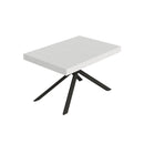  Tavolo Allungabile 130-390x90x74 cm Niket Bianco Frassino Gambe Antracite