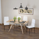 Set 4 Sedie 41x50x97 cm in Tessuto Bianco
