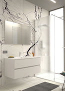 Mobile da Bagno Sospeso con Lavabo 80 cm e Specchio Bali Light Bianco Frassino      
