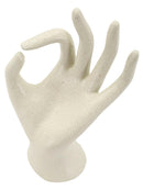 Scultura Ok Stons 14x10x24 cm in Resina Crema      