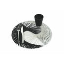 Set 6 Tovagliette Ø38 cm  in Rafia VdE Tivoli 1996  Bianco e nero