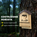 Set di 3 Casette per Pipistrelli 21,5x11,5x34 cm in Legno di Abete Naturale      