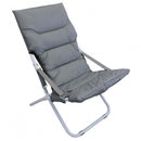 Sdraio Canapone 65x80x38/96 h cm in Acciaio Telo Oxford Grigio
