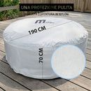 Copertura Termica Perimetrale Spa per Vasca da 4 posti Ø190 cm in Nylon Tecnico Bianco   