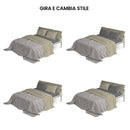 Set Lenzuola Sopra Sotto e Federe Doubleface Tortora\/Fumo