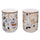Set 2 Barattoli 750 ml in Bone China VdE Tivoli 1996 Face to grey