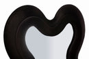 Specchio da Muro Monica Nero 58x4x160 cm in MDF e Poliestere e Specchio Nero      