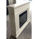 Camino Elettrico da Pavimento 110x95x25 cm Effetto Fiamma 1500W Sined Pienza Bianco