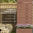 Fioriera da Esterno con Spalliera a Doghe per Piante Rampicanti 72x38x150cm Marrone Chiaro