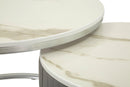 Tavoli da Caffè Greys Coppia Ø70x45 cm - Ø50x40 cm in Pino e MDF e Metallo      
